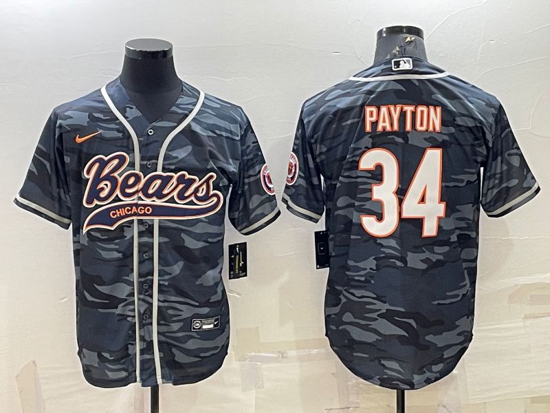 Men Chicago Bears #34 Payton Camo 2022 Nike Co branded NFL Jerseys->women nfl jersey->Women Jersey
